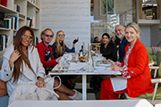 2025 Jury get together lunch — Angela Mrad, Lou Hamilton, Sumathy Ram, Toma Enache, Rosana & Dean and Lola
