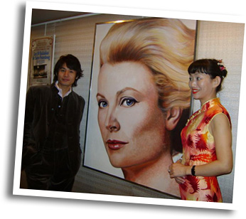 Japanese actor Yasutaka & Keiko Kobayashi AFA award winning actress